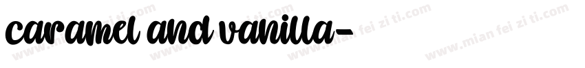caramel and vanilla字体转换